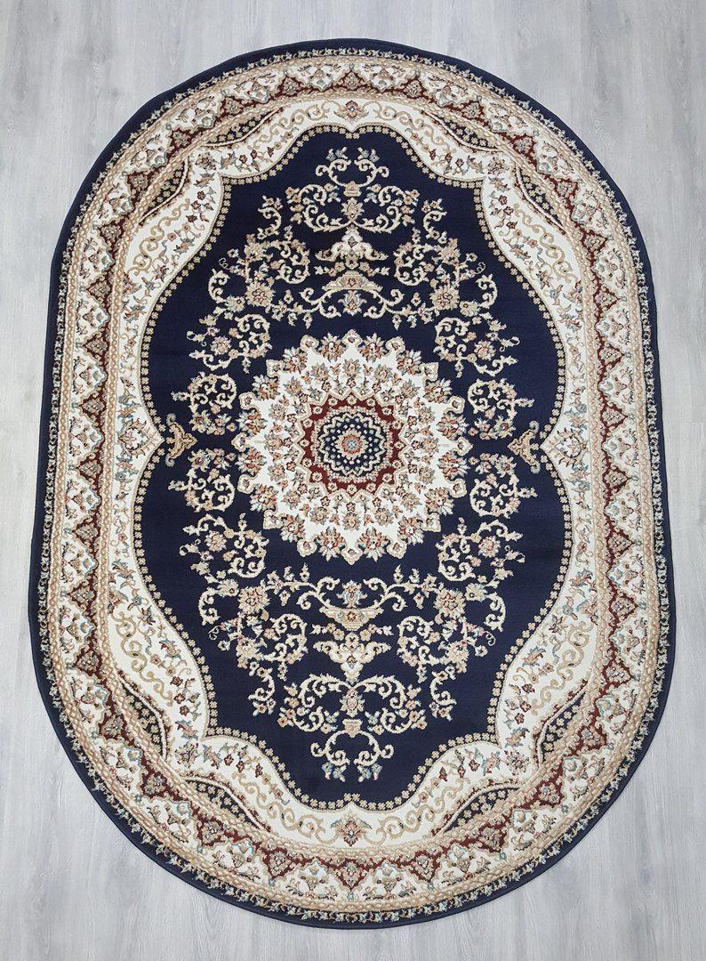 Ковры москва 3 5 5. Турецкий ковер KRC Carpet Persian 4336a т.синий/т.синий овал, 1.50*2.30. Ковёр овал 2х3 зеленый Турция. Ковер турецкий овальный. Овальный синий ковер.